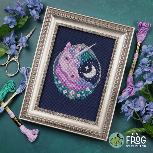 Moon Garden Unicorn - Fine Frog Stitching - Cross Stitch Pattern