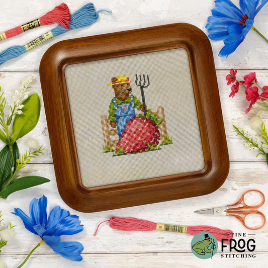 Strawberry Farmer - Fine Frog Stitching - Cross Stitch Pattern
