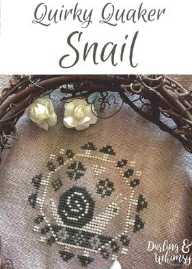 Quirky Quaker Snail - Darling and Whimsy - Cross Stitch Pattern