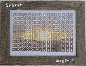 Sunset - Works by ABC - Cross Stitch Pattern, Needlecraft Patterns, The Crafty Grimalkin - A Cross Stitch Store