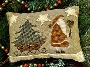 Santa's On His Way - Homespun Elegance - Cross Stitch Pattern, Needlecraft Patterns, The Crafty Grimalkin - A Cross Stitch Store