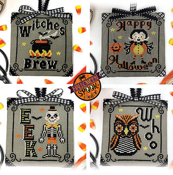 Halloween Spooktacular Ornament Series 9-12 - Tiny Modernist - Cross Stitch Pattern