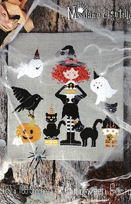 Halloween Party - Madame Chantilly - Cross Stitch Pattern, Needlecraft Patterns, Needlecraft Patterns, The Crafty Grimalkin - A Cross Stitch Store