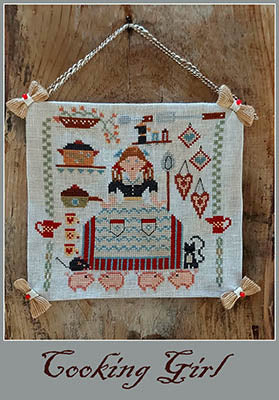Cooking Girl - Nikyscreations - Cross Stitch Pattern, Needlecraft Patterns, The Crafty Grimalkin - A Cross Stitch Store