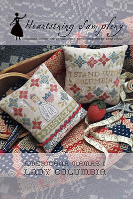 Americana Mamas Lady Columbia - Heartstring Samplery - Cross Stitch Pattern, Needlecraft Patterns, The Crafty Grimalkin - A Cross Stitch Store