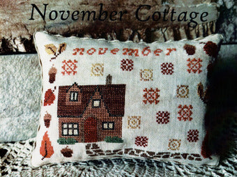 November Cottage - From the Heart - Cross Stitch Pattern, Needlecraft Patterns, Needlecraft Patterns, The Crafty Grimalkin - A Cross Stitch Store