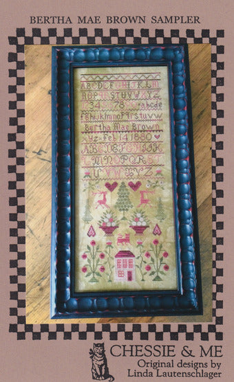 Bertha Mae Brown Sampler - Chessie and Me - Cross Stitch Pattern, Needlecraft Patterns, The Crafty Grimalkin - A Cross Stitch Store