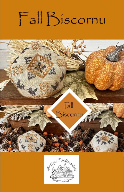Fall Biscornu - Antique Needleworkers - Cross Stitch Pattern