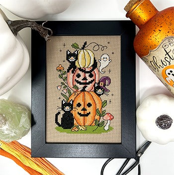 Halloween Cats - Tiny Modernist - Cross Stitch Pattern