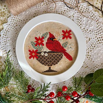 Carlos the Red Cardinal - Yasmin's Made with Love - Cross Stitch Pattern