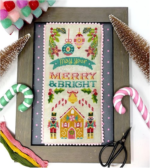 Bright Bellpull - Tiny Modernist - Cross Stitch Pattern