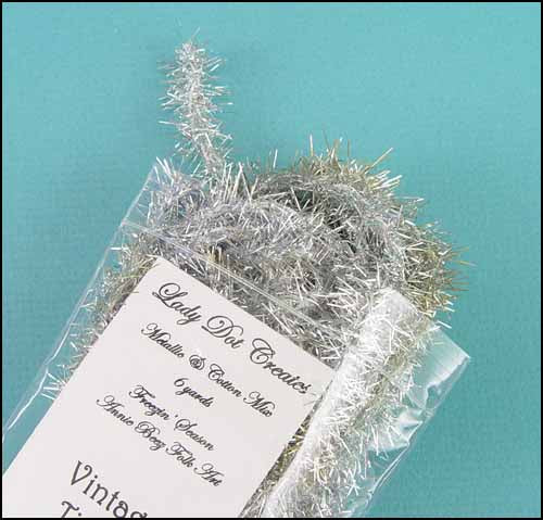 Vintage Tinsel Trim - Lady Dots Creates Finishing Trims, Ribbons & Trim, The Crafty Grimalkin - A Cross Stitch Store