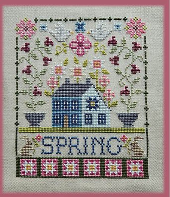 Spring Saltbox - Waxing Moon Designs - Cross Stitch Pattern