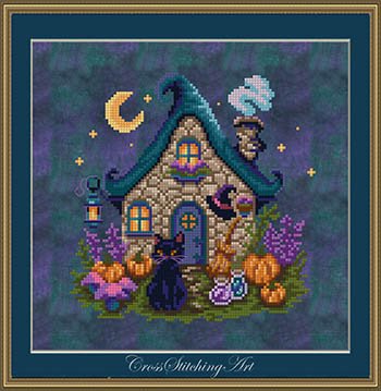 Mooncap Cottage - Cross Stitching Art - Cross Stitch Pattern