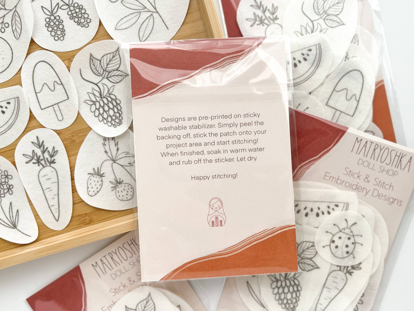 Stick & Stitch Embroidery patterns, embroidery patches