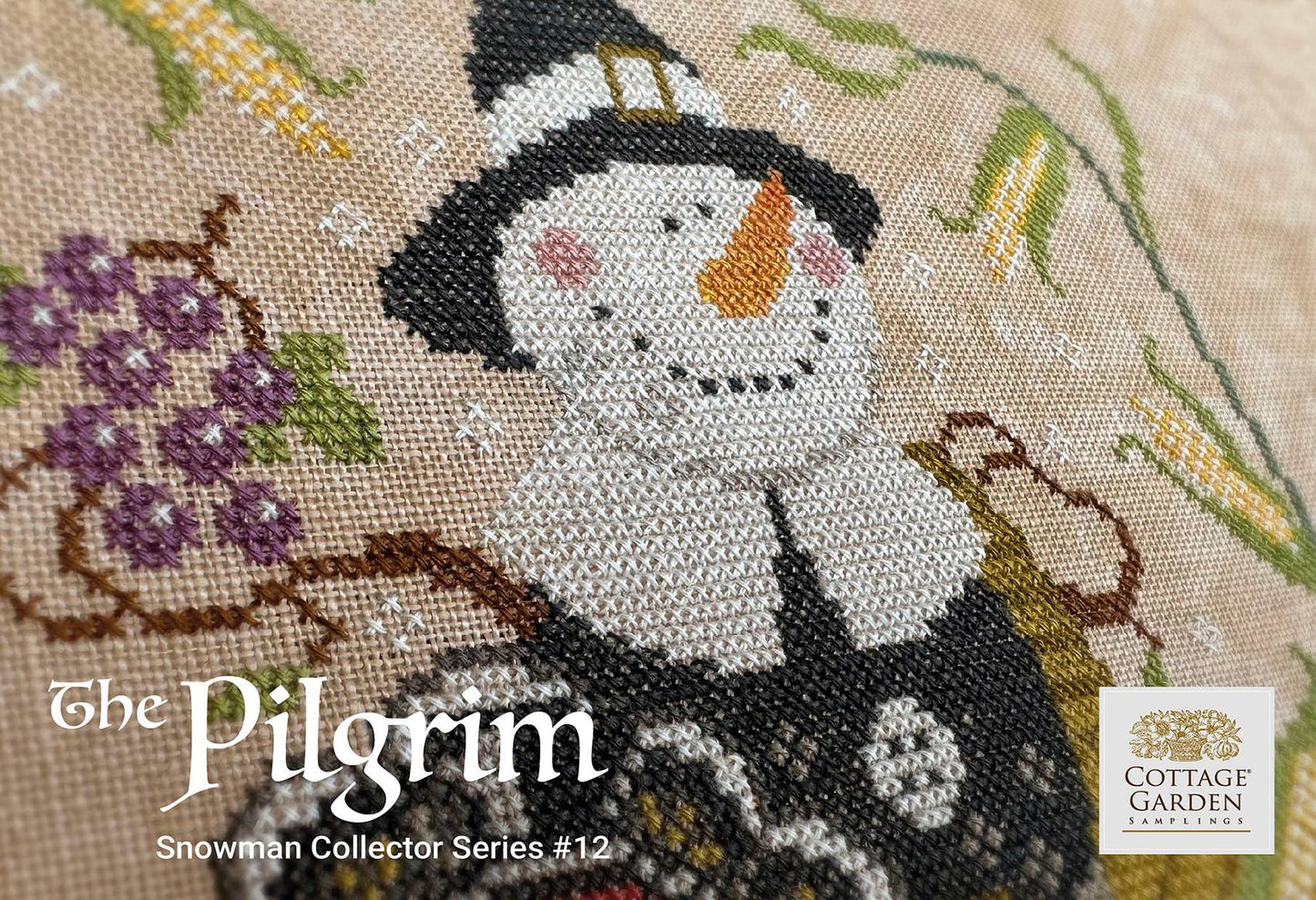 The Pilgrim #12 -  The Snowman Collector's Series 2022-2023 - Cottage Garden Samplings - Cross Stitch Pattern, Needlecraft Patterns, Needlecraft Patterns, The Crafty Grimalkin - A Cross Stitch Store