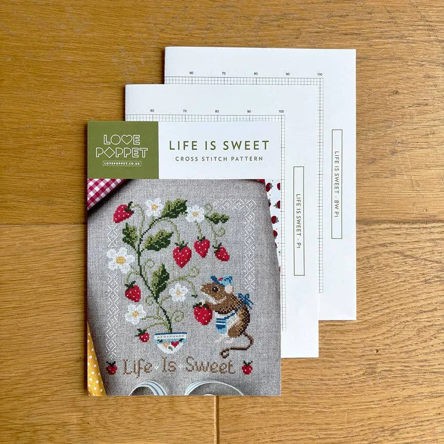 Life Is Sweet - Love Poppet - Cross Stitch Pattern