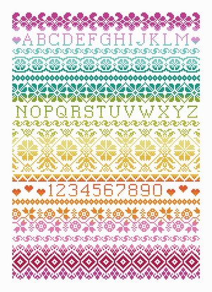 Rainbow Sampler - Shannon Christine Designs - Cross Stitch Pattern, Needlecraft Patterns, The Crafty Grimalkin - A Cross Stitch Store