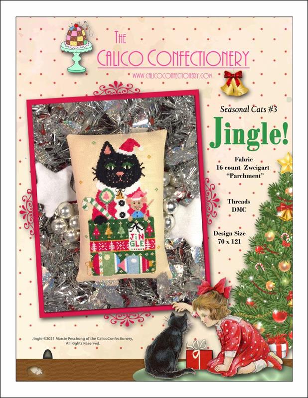 Jingle - Calico Confectionery - Cross Stitch Pattern, Needlecraft Patterns, Needlecraft Patterns, The Crafty Grimalkin - A Cross Stitch Store