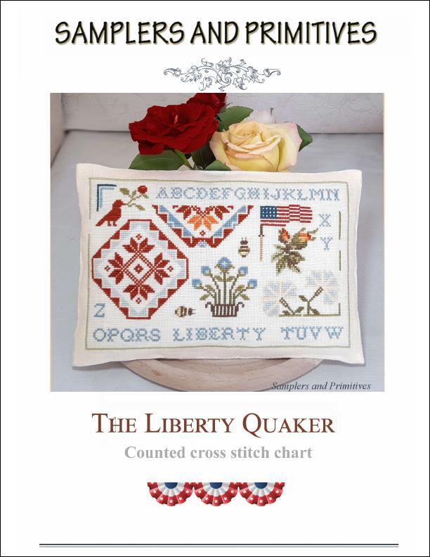 The Liberty Quaker - Samplers and Primitives - Cross Stitch Pattern, Needlecraft Patterns, The Crafty Grimalkin - A Cross Stitch Store