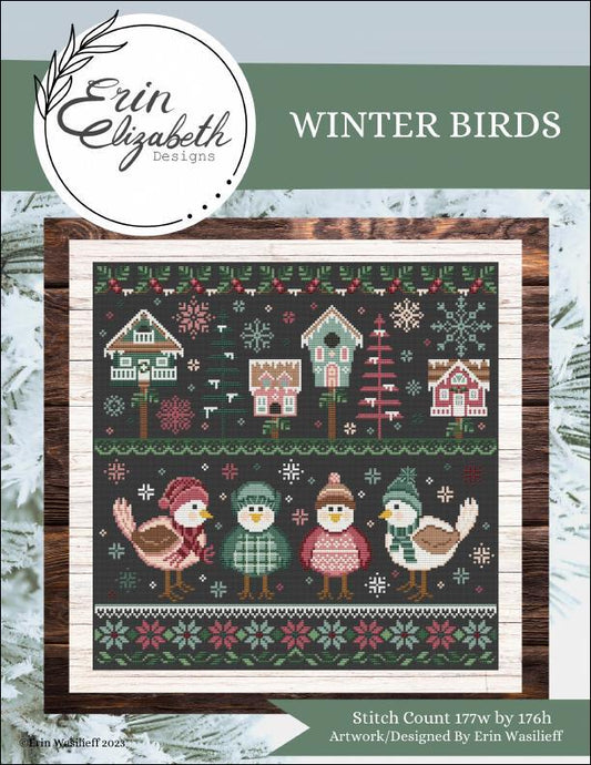 Winter Birds by Erin Elizabeth Designs - Cross Stitch Pattern, Needlecraft Patterns, The Crafty Grimalkin - A Cross Stitch Store