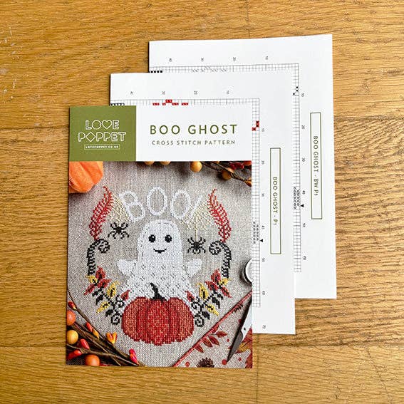 Boo Ghost - Love Poppet - Cross Stitch Pattern