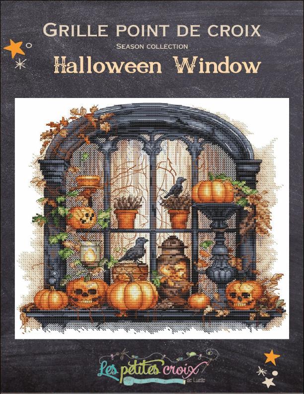 Halloween Window - Les Petites croix de Lucie - Cross Stitch Pattern, Needlecraft Patterns, Needlecraft Patterns, The Crafty Grimalkin - A Cross Stitch Store