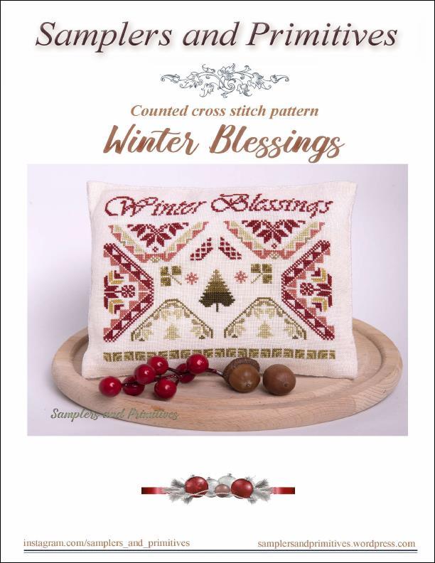 Winter Blessings - Samplers and Primitives - Cross Stitch Pattern, Needlecraft Patterns, The Crafty Grimalkin - A Cross Stitch Store