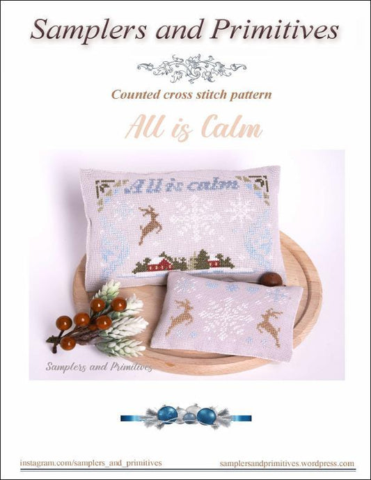All is Calm - Samplers and Primitives - Cross Stitch Pattern, Needlecraft Patterns, The Crafty Grimalkin - A Cross Stitch Store