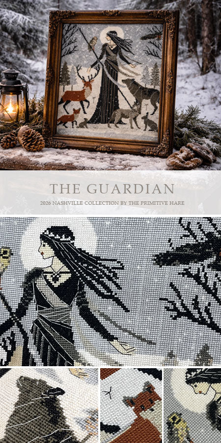 THE GUARDIAN - Primitive Hare Cross Stitch Pattern
