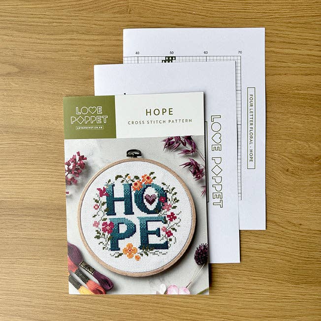Hope - Love Poppet - Cross Stitch Pattern