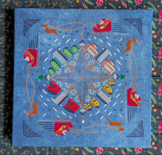 PREORDER Christmas Compass Rose - Shaded Stitchery - Cross Stitch Pattern