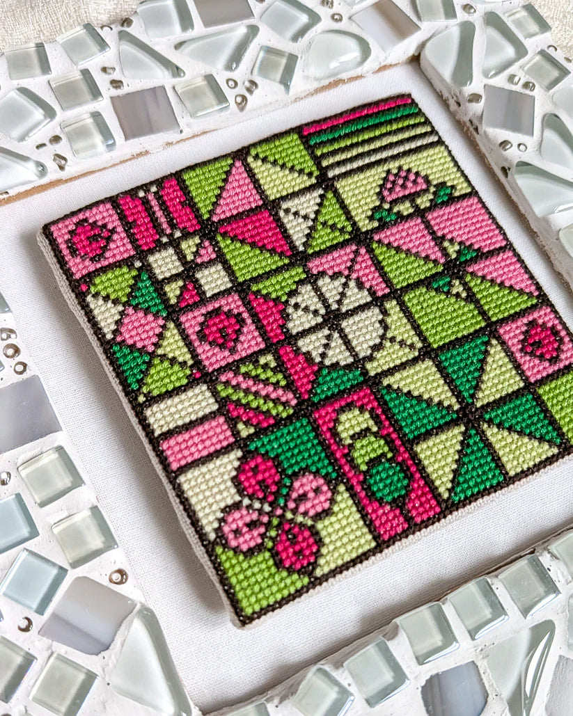 PREORDER Spring Mosaic - Shaded Stitchery - Cross Stitch Pattern