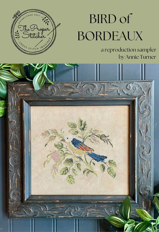 Bird of Bordeaux - Proper Stitcher - Cross Stitch Pattern