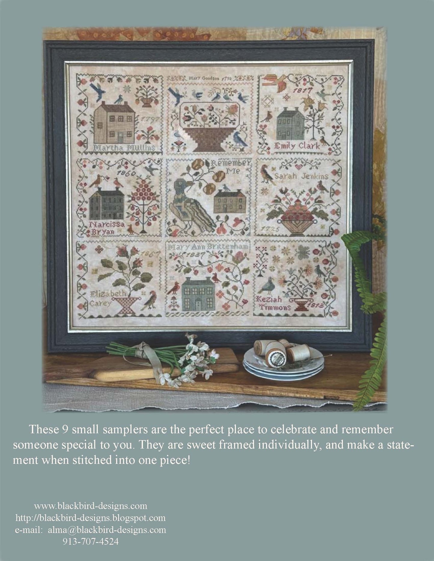 Remember Me - Blackbird Designs - Cross Stitch Pattern
