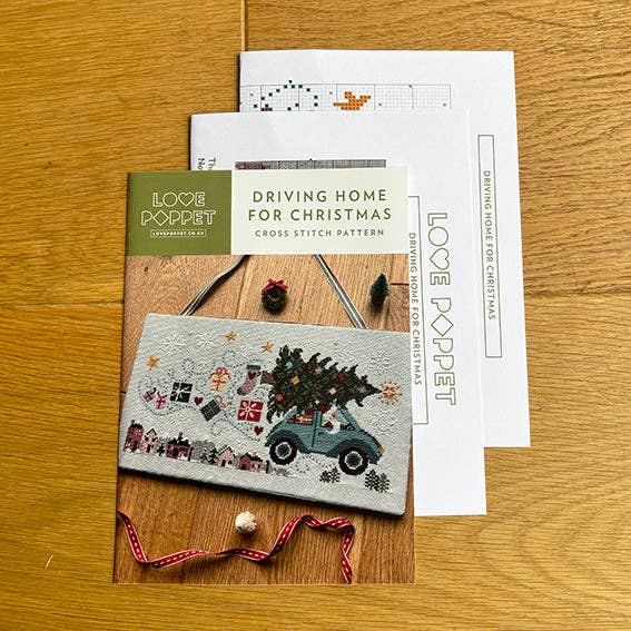 Driving Home for Christmas - Love Poppet - Cross Stitch Pattern