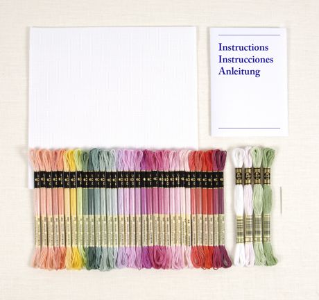 DMC Mindful Making Intermediate Cross Stitch Kit - Vintage Bouquet