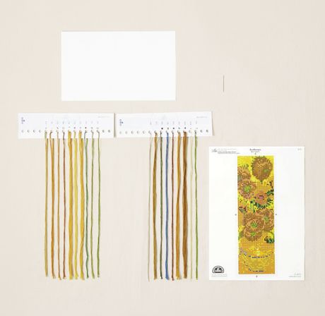 DMC Advanced Bookmark Cross Stitch Kit - Sunflowers By Van Gogh
