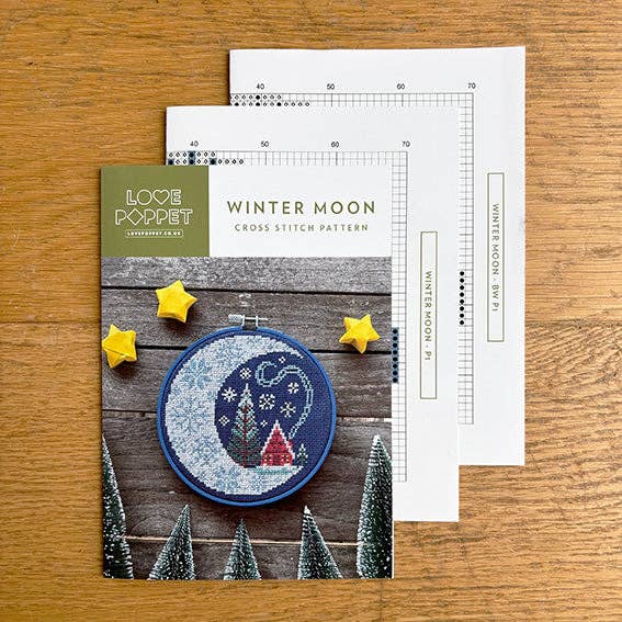 Winter Moon - Love Poppet - Cross Stitch Pattern