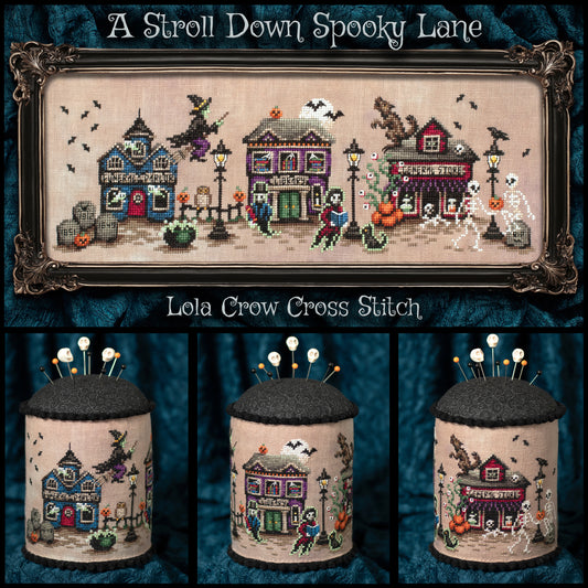 PREORDER A Stroll Down Spooky Lane - Lola Crow - Cross Stitch Pattern