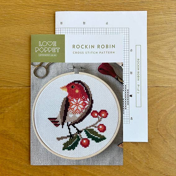 Rockin Robin - Love Poppet - Cross Stitch Pattern