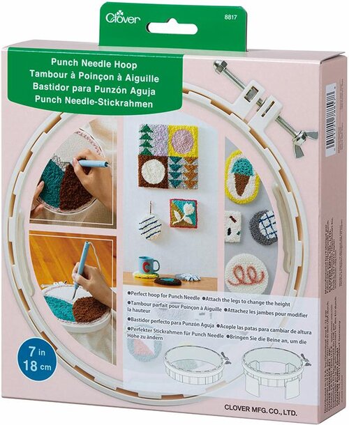 Punch Needle Hoop by Clover, Embroidery Hoops, The Crafty Grimalkin - A Cross Stitch Store