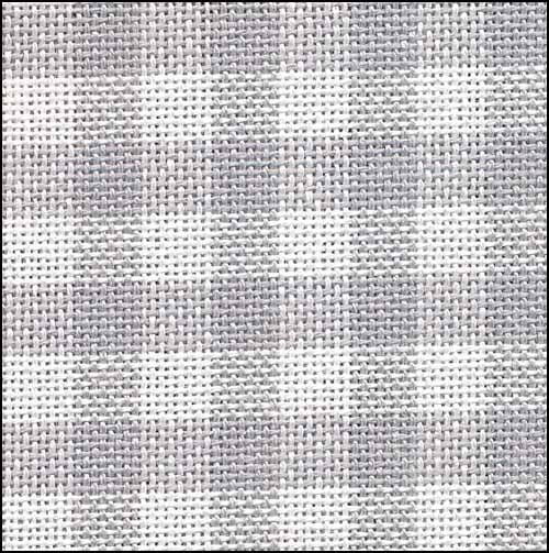32 Count Zweigart Lugana - Gray Check - Cross Stitch Fabric