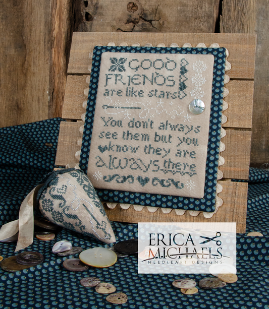 PREORDER Friends and Stars - Erica Michaels - Cross Stitch Pattern, Needlecraft Patterns, The Crafty Grimalkin - A Cross Stitch Store