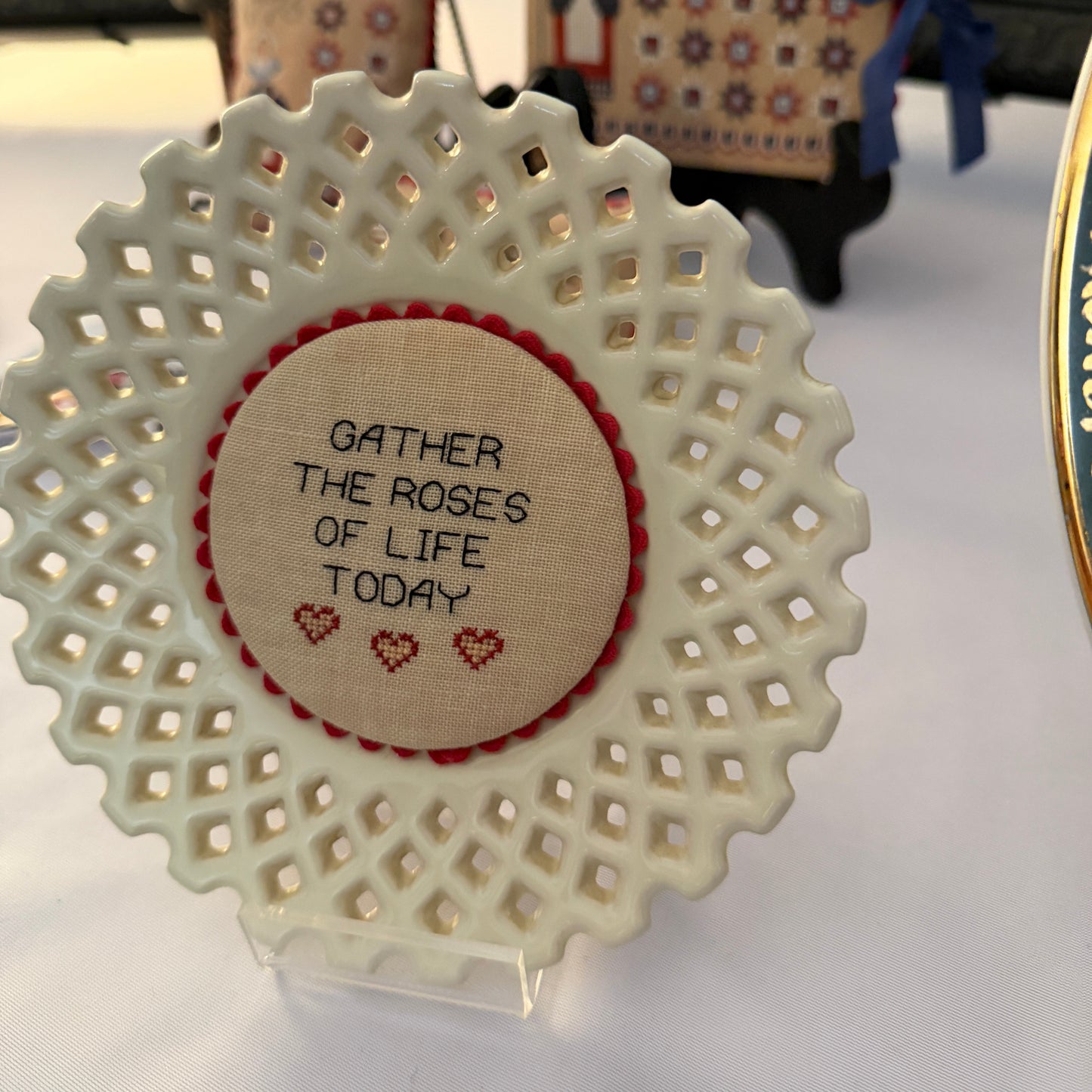 Plate-I-Tudes - Fox and Rabbit - Cross Stitch Pattern