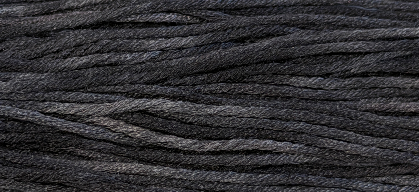 Charcoal #001 - 12 Stranded Silk Thread - Gloriana Silk