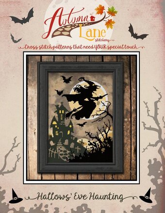 Hallow's Eve Haunting - Autumn Lane - Cross Stitch Pattern, Needlecraft Patterns, The Crafty Grimalkin - A Cross Stitch Store