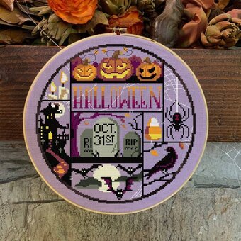 Halloween Night - Autumn Lane - Cross Stitch Pattern, Needlecraft Patterns, The Crafty Grimalkin - A Cross Stitch Store