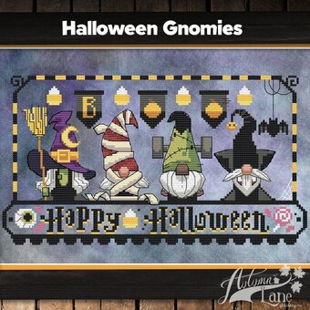 Halloween Gnomies - Autumn Lane - Cross Stitch Pattern, Needlecraft Patterns, The Crafty Grimalkin - A Cross Stitch Store