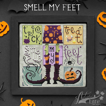 Smell My Feet - Autumn Lane - Cross Stitch Pattern, Needlecraft Patterns, The Crafty Grimalkin - A Cross Stitch Store